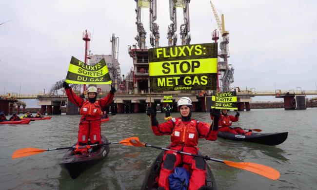 绿色和平组织活动人士在比利时占领天然气终端后被捕