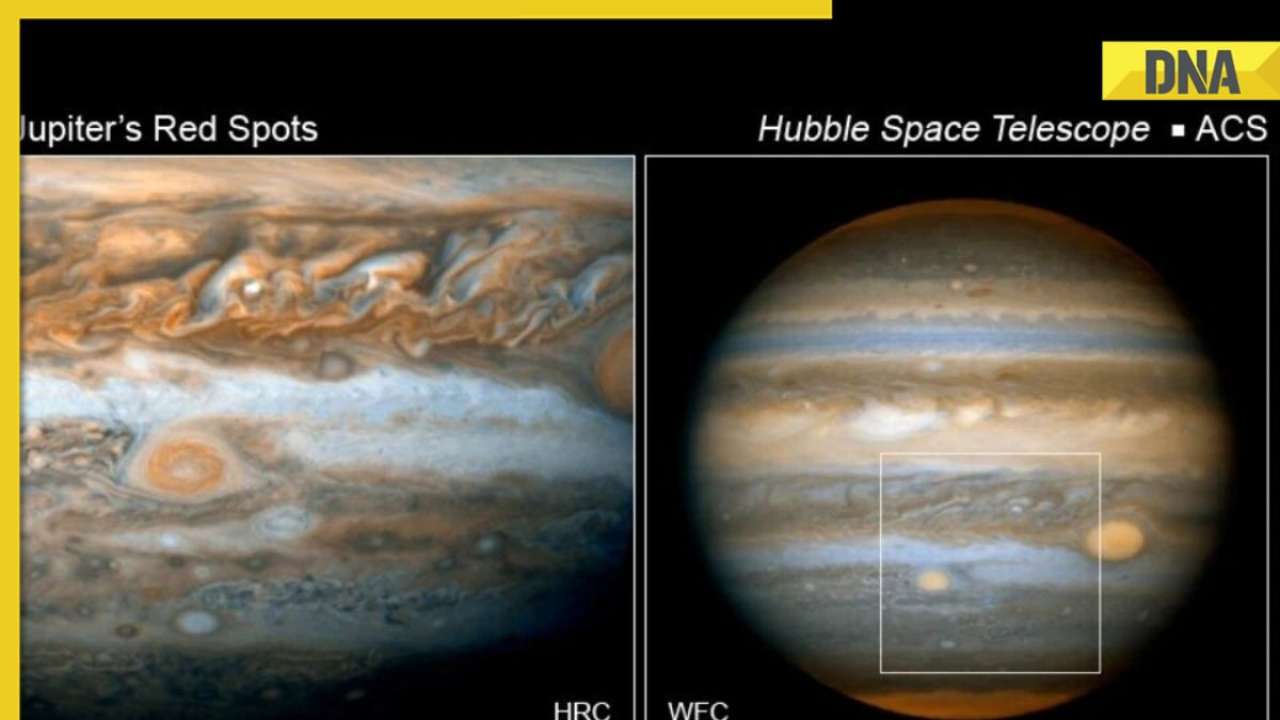 美国宇航局的哈勃望远镜捕捉到木星的大红斑，揭示了令人震惊的细节